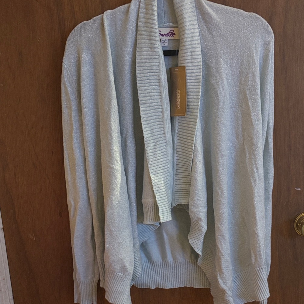 Emmelee for F.C. Shimmering Silver Cardigan